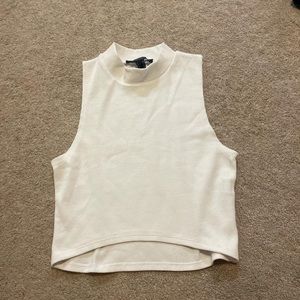 Forever 21 White Neck Tank Top